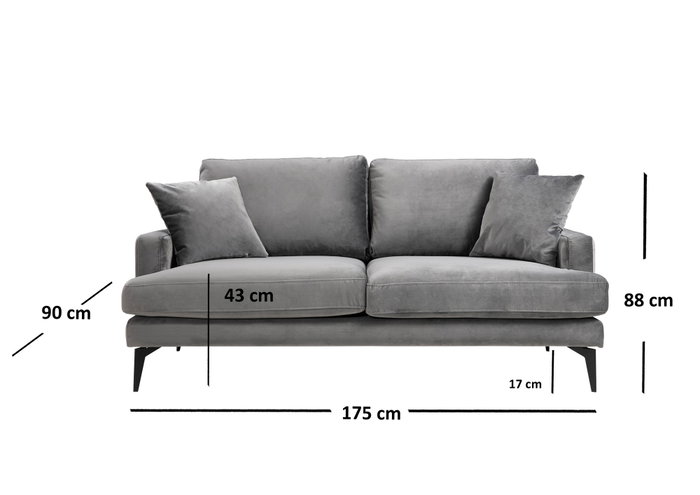 Atelier Del Sofa Papira Sofá de 2 plazas Gris Atelier Del Sofa Papira Sofá de 2 plazas Gris